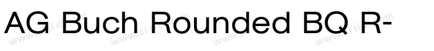 AG Buch Rounded BQ R字体转换